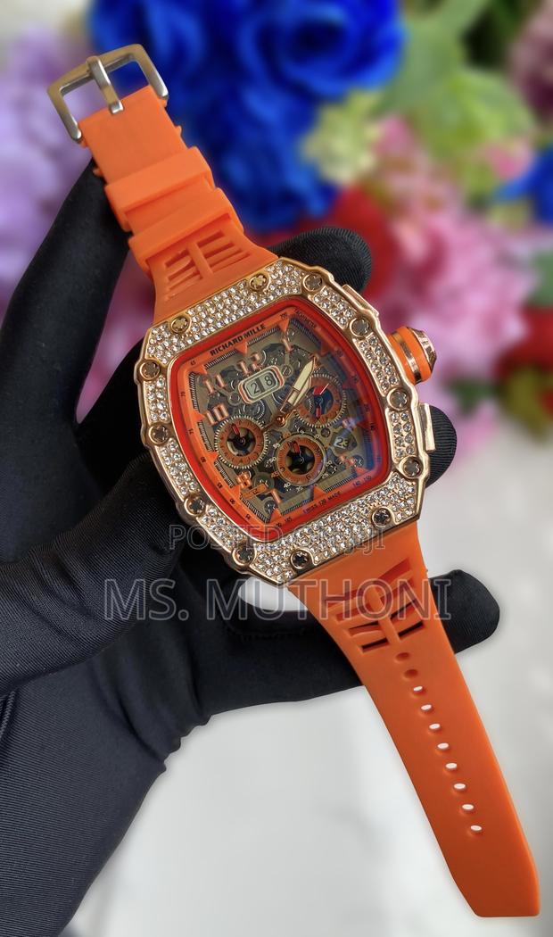Diamond-Studded Richard Mille W/ Silicone Strap. - thumbnail 2