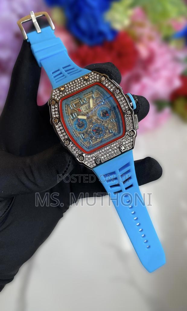 Diamond-Studded Richard Mille W/ Silicone Strap. - thumbnail 4