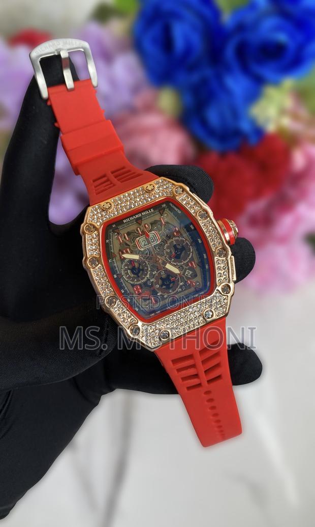 Diamond-Studded Richard Mille W/ Silicone Strap. - thumbnail 6