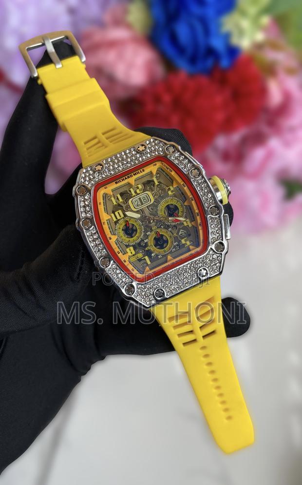 Diamond-Studded Richard Mille W/ Silicone Strap. - thumbnail 5