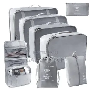 8pcs Travel Organizers for Suitcase With Toiletry Case