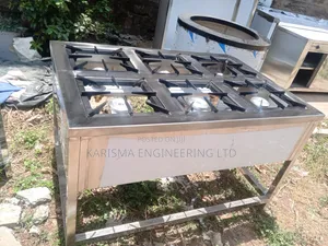 Heavy Duty 6 Burner Stainless Steel Gas Cooker