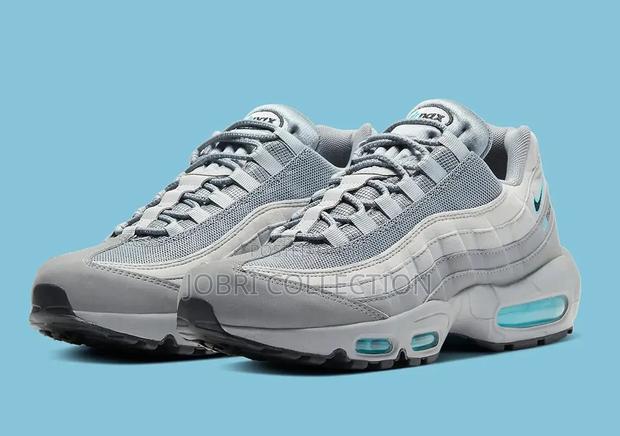 Air Max 95 Retro Logo Grey Aqua Blue Sneakers - thumbnail 2