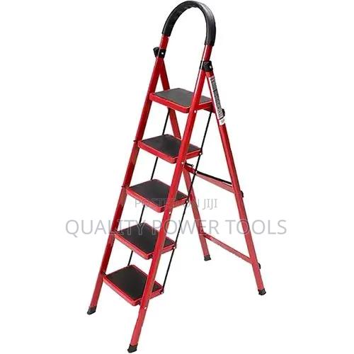 5 Step Ladder, Folding Step Stool Wide Anti-Slip Pedal,