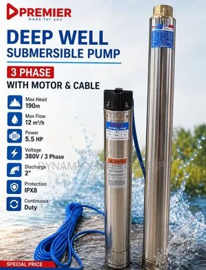 Premier 5.5hp Deep Well Submersible Pump