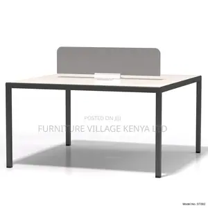 Steel Legs 2-Seater Office Workstation