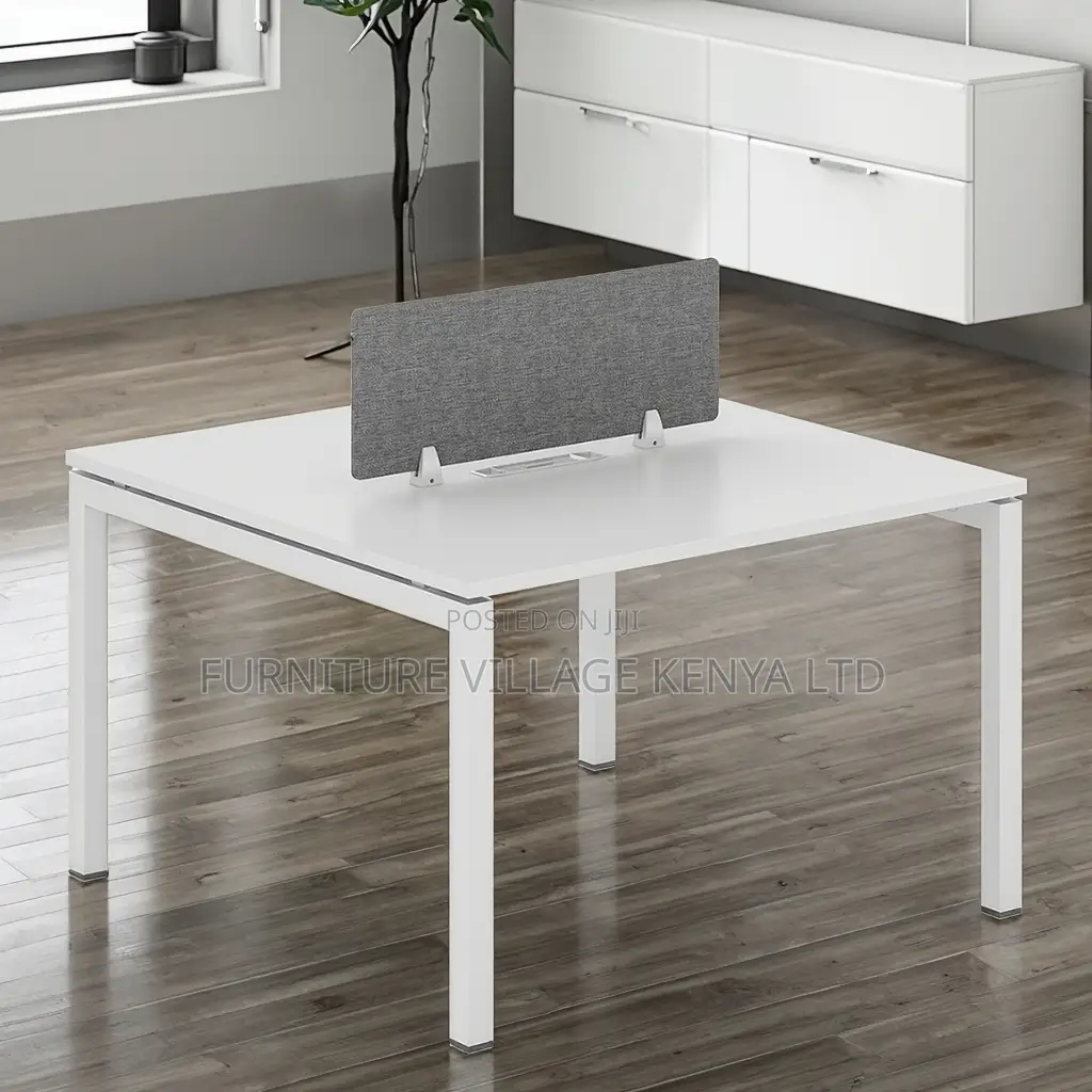 Steel Legs 2-Seater Office Workstation