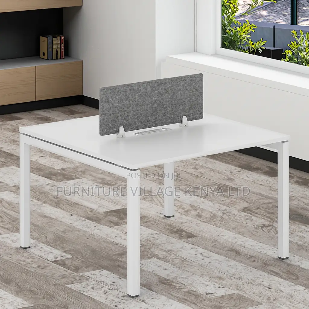 Steel Legs 2-Seater Office Workstation