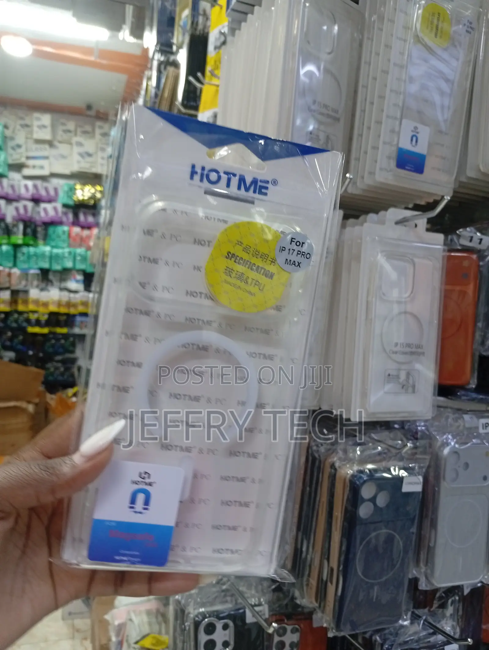 iPhone 17 Pro Max Hotme Brand Clear Magnetic Phone Case