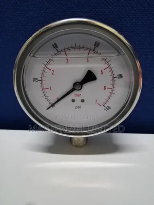 Pressure Gauge 4"Dial Oil Filled Stainless Steel