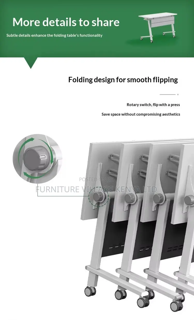 Swivel Folding Home Office Gaming Desk-120cm
