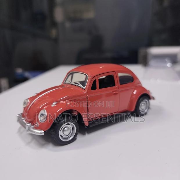 Volkswagen Beetle Die-Cast Toy Car - Vintage Metal Vw Bug Red