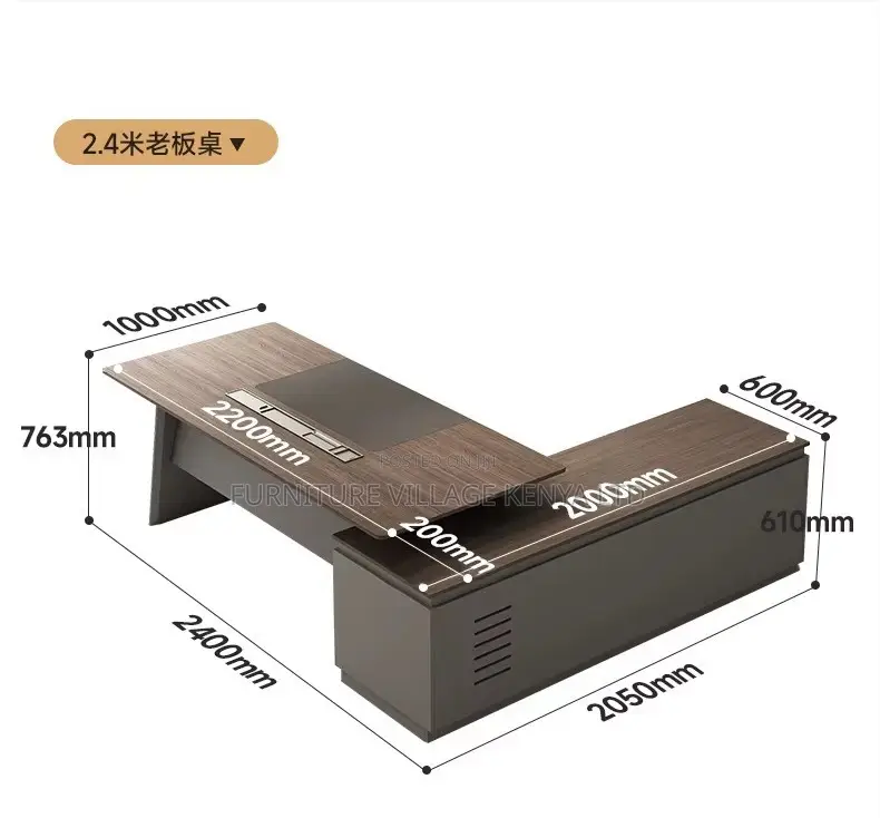 1.8m Executive Ceo's L-Shaped Task Table