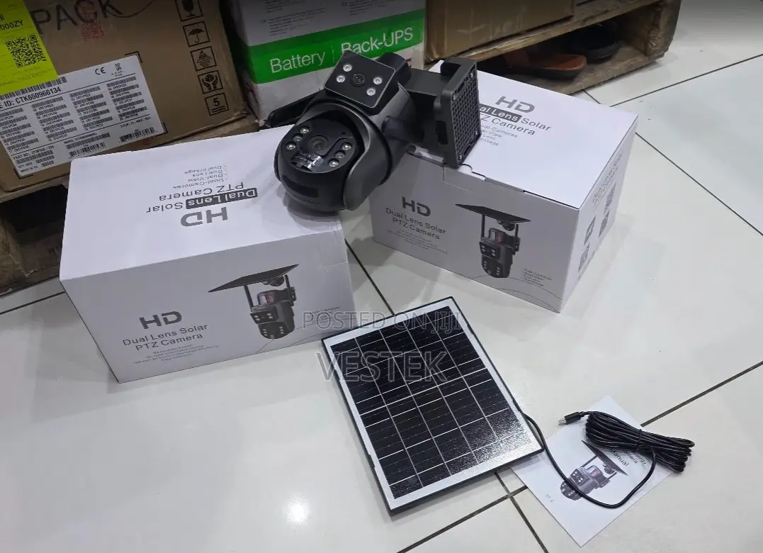 Ubox Dual Lens 6mp Solar Powered Camera 4g Quality Outdoor CCTV