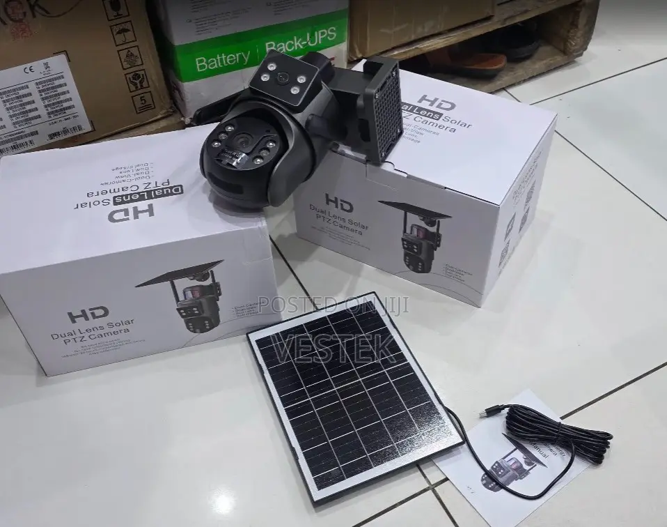 4g Dual Lens Ubox PTZ Solar Camera Full Hd 6mp Colored 2way Audio