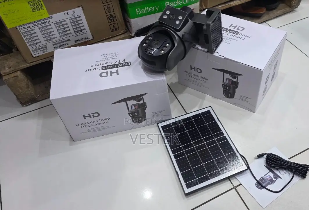 Solar CCTV Camera With Double Lens 6mp Ubox 4g Outdoor