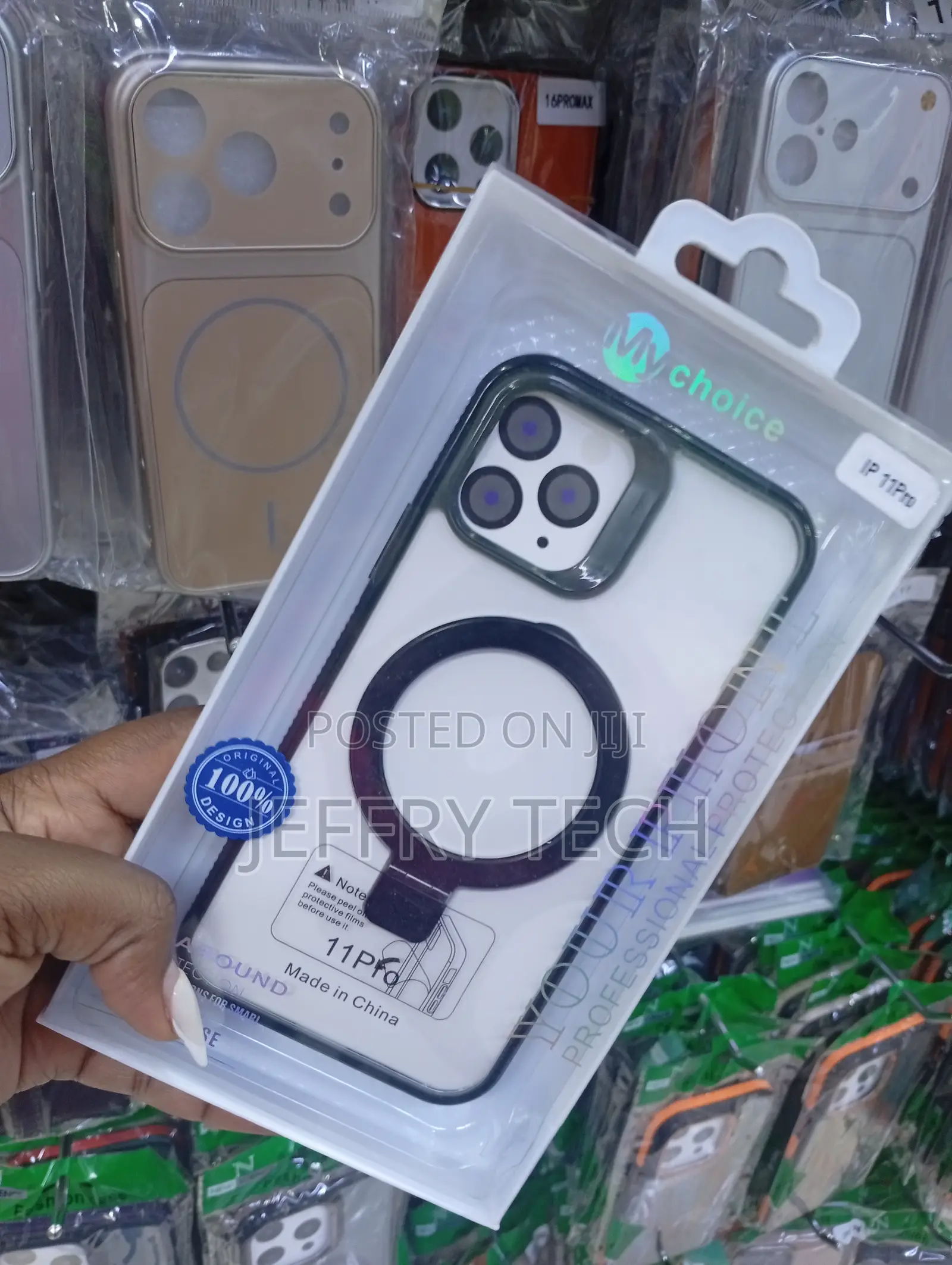 iPhone 11 Pro Magnetic Clear Case With Invisible Stand.