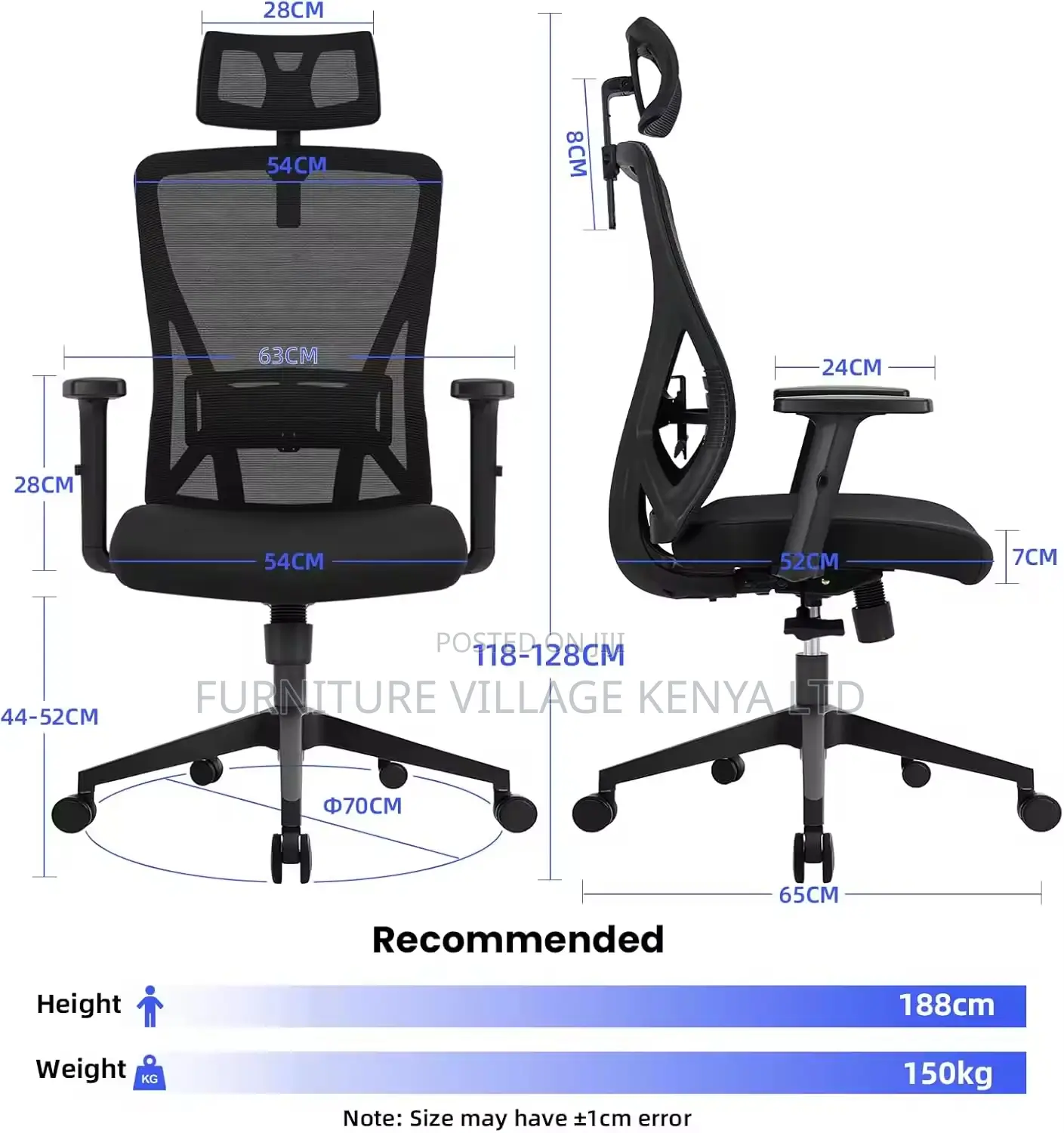 Ergonomic Swivel Mesh-Backrest High-Back Seat