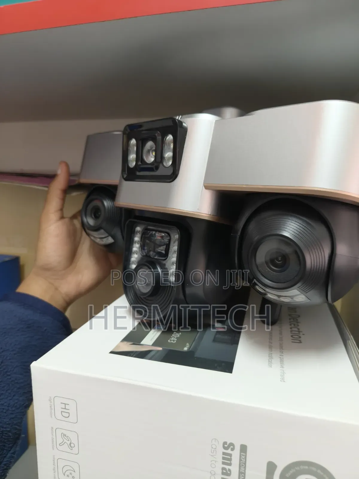 V380 Ai Triple Lens Solar Powered CCTV 4g Model 3-Eyes