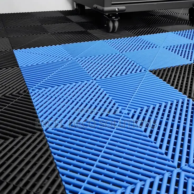 Heavy Duty PVC Interlocking Garage Tiles 40×40cm – Multiple Colors