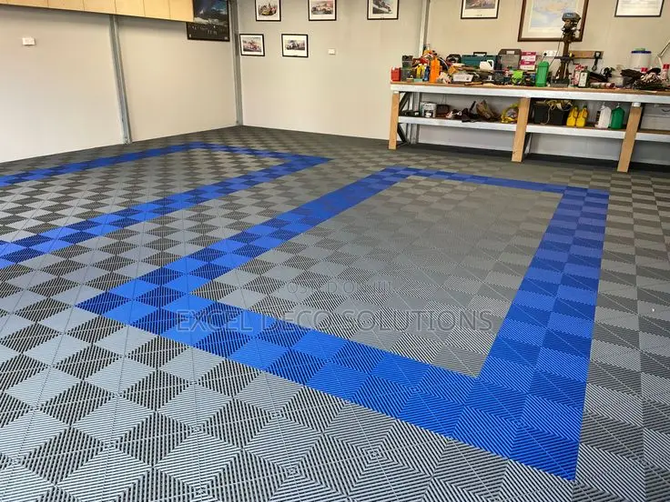Durable Garage Floor Tiles 40×40cm PVC Interlocking – Stylish Finish