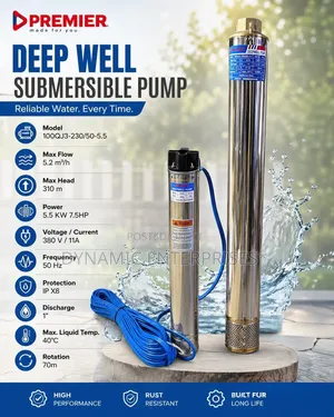 Premier 7.5hp Deep Well Submersible Pump