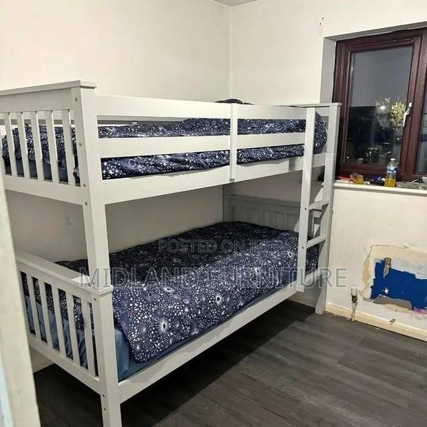 White Double Decker Bunk Beds - thumbnail 2