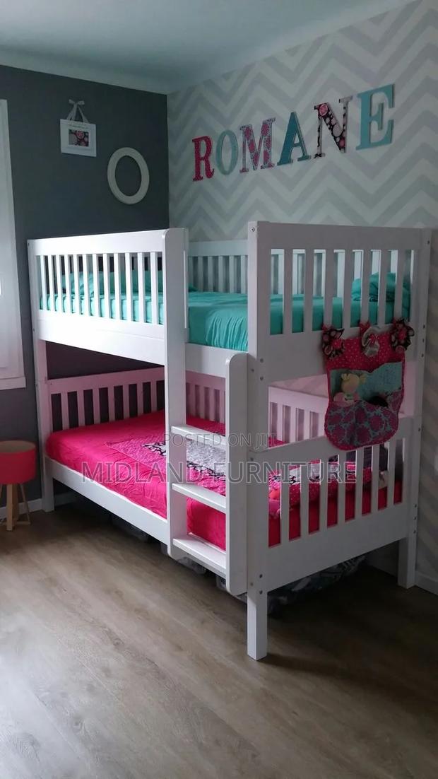White Double Decker Bunk Beds - thumbnail 3