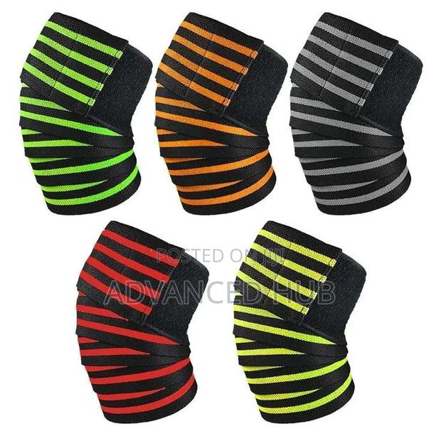 Knee Wraps Weight Lifting Bandage Straps - thumbnail 3
