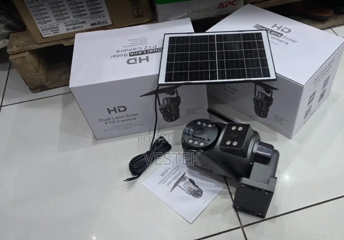 4g Dual Lens PTZ Solar CCTV Outdoor Camera Night Full Color