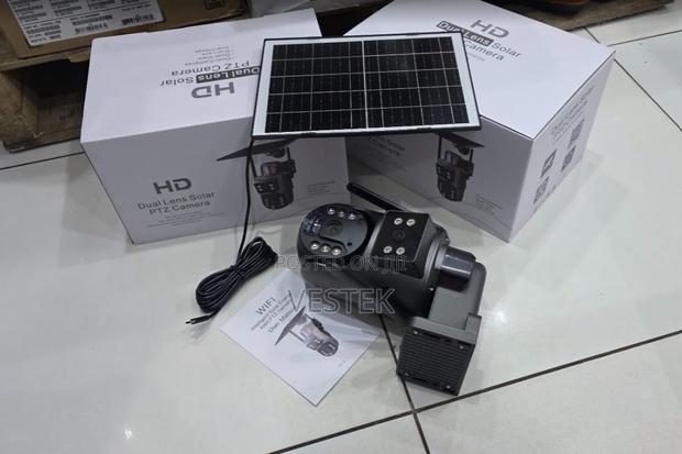 4g Dual Lens Wireless Outdoor Solar CCTV Camera Color Night Vision
