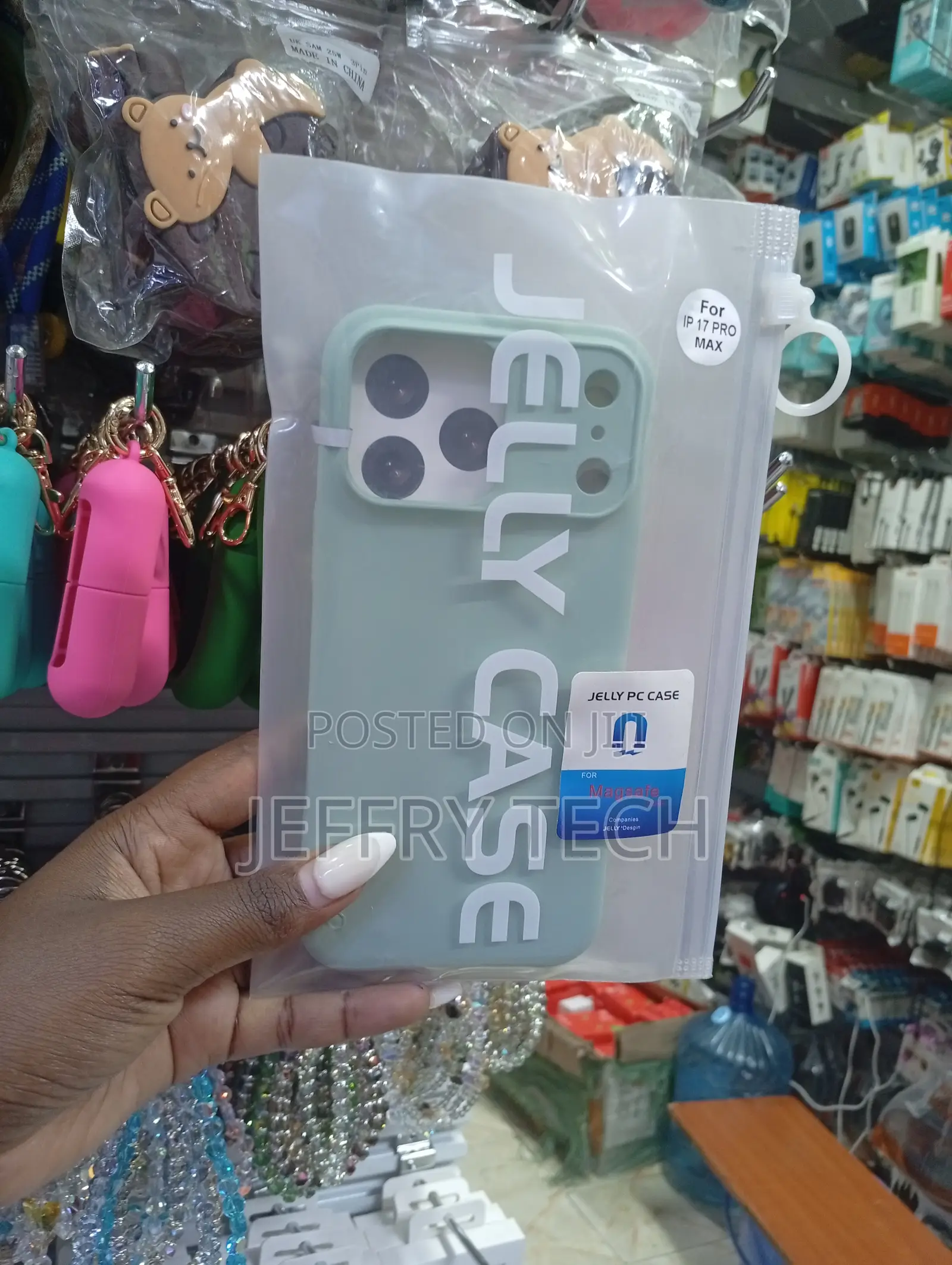 iPhone 17 Pro Max Mint Green Color Jelly Pc Case