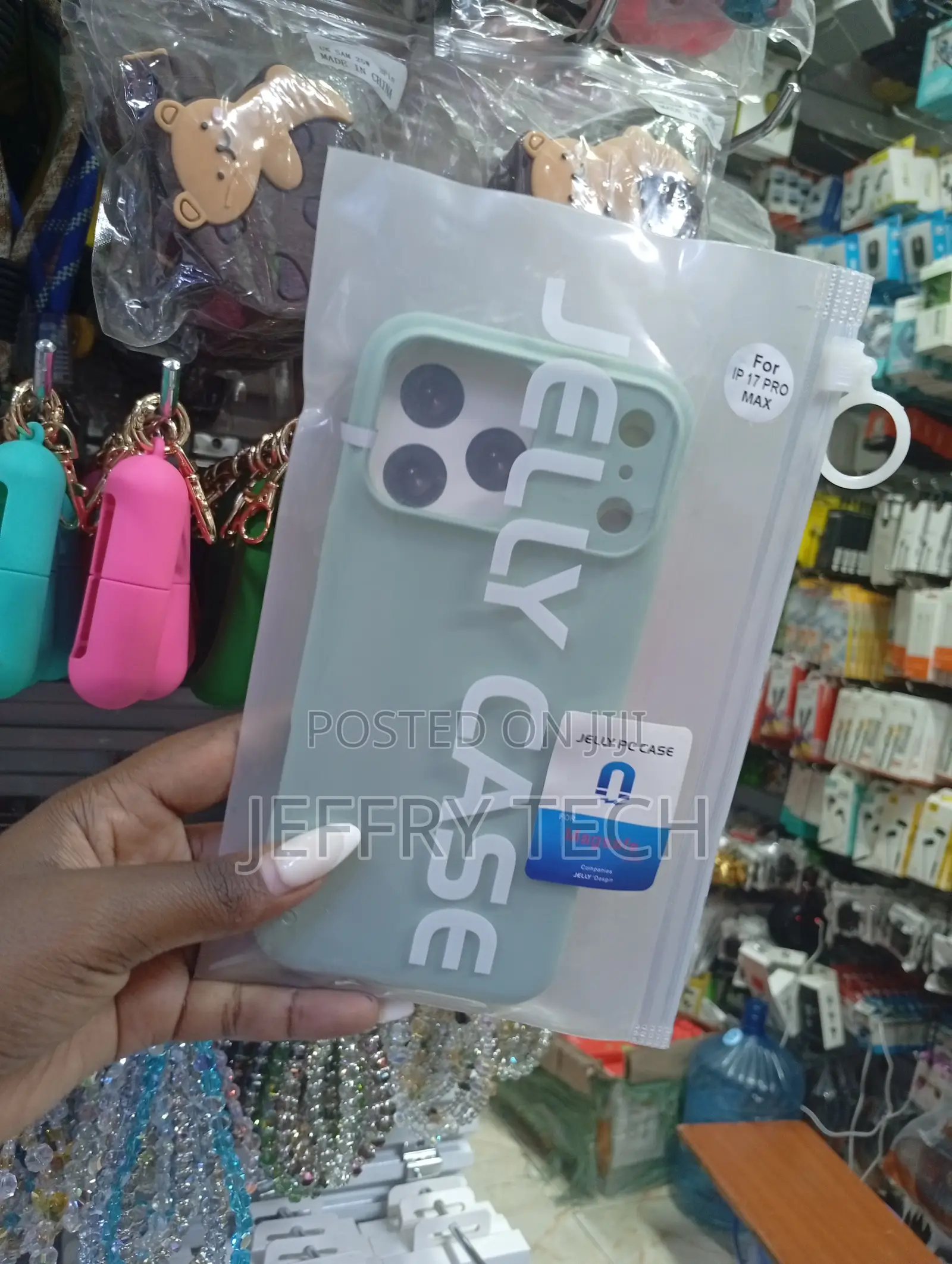 iPhone 17 Pro Max Mint Green Color Jelly Pc Case