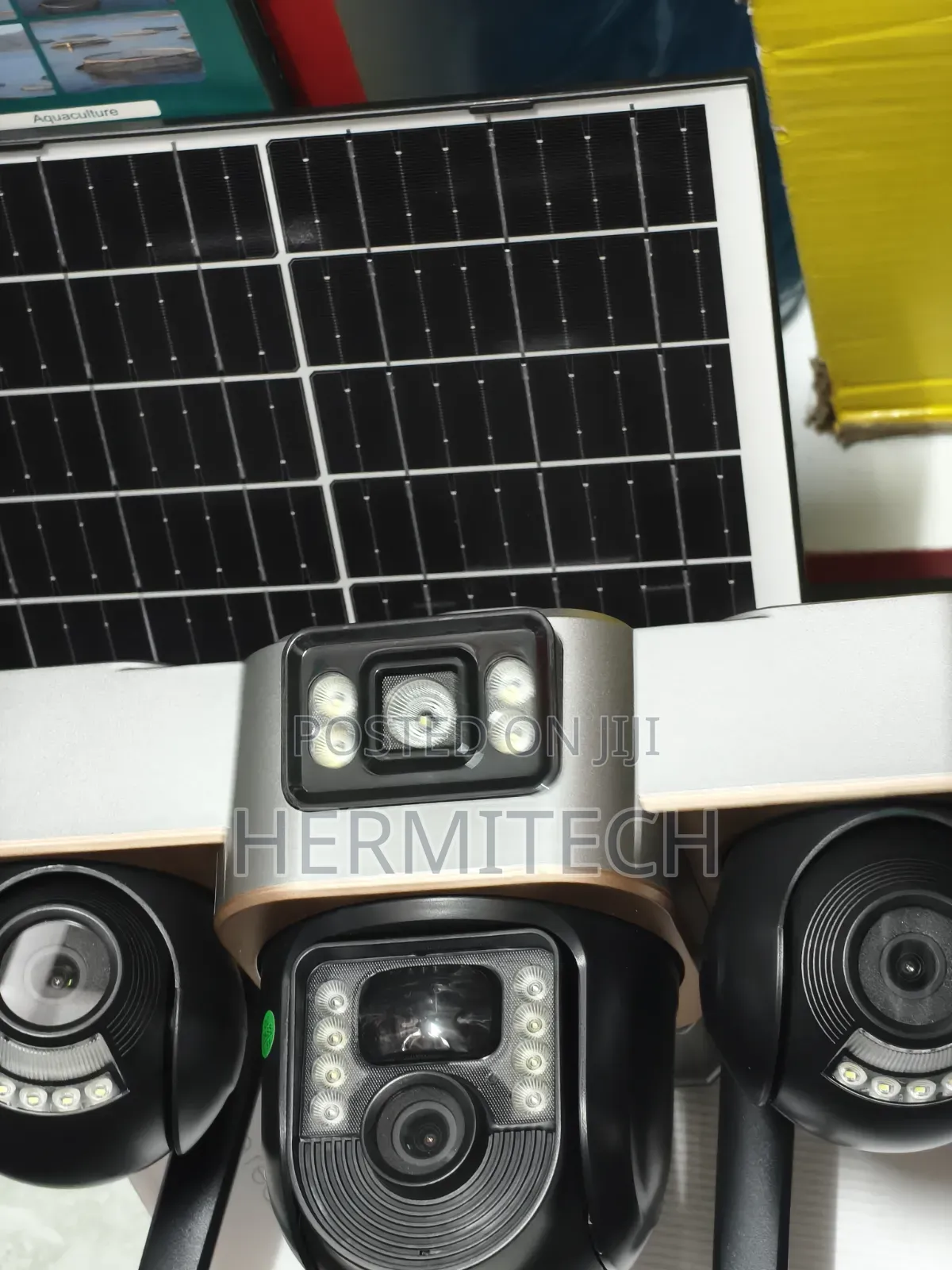 Triple Lens Multi-View Surveillance CCTV 4g Smart Solar Powered Camera