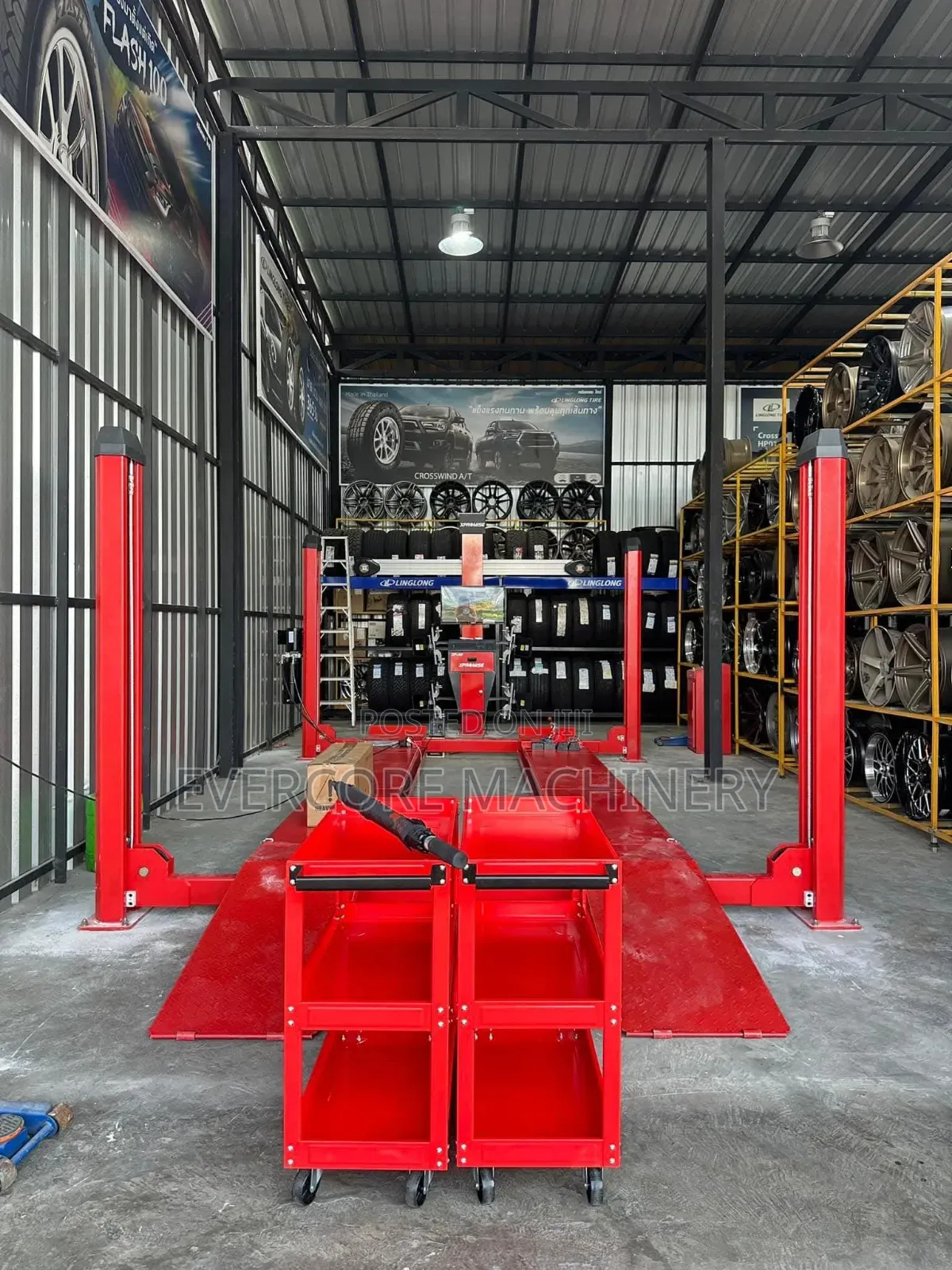 Sunshine Italy 4tonne Four Post Carlift With 3d Wheel Alignment.