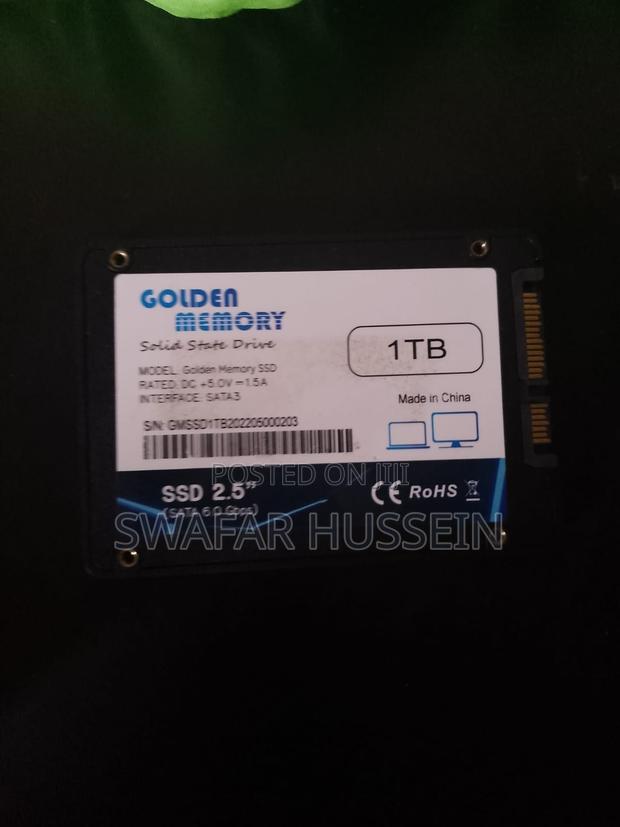 1tb SSD Model:Golden Memory Solid State Drive.Rated: Dc +5 Ov =1.5a. - main view