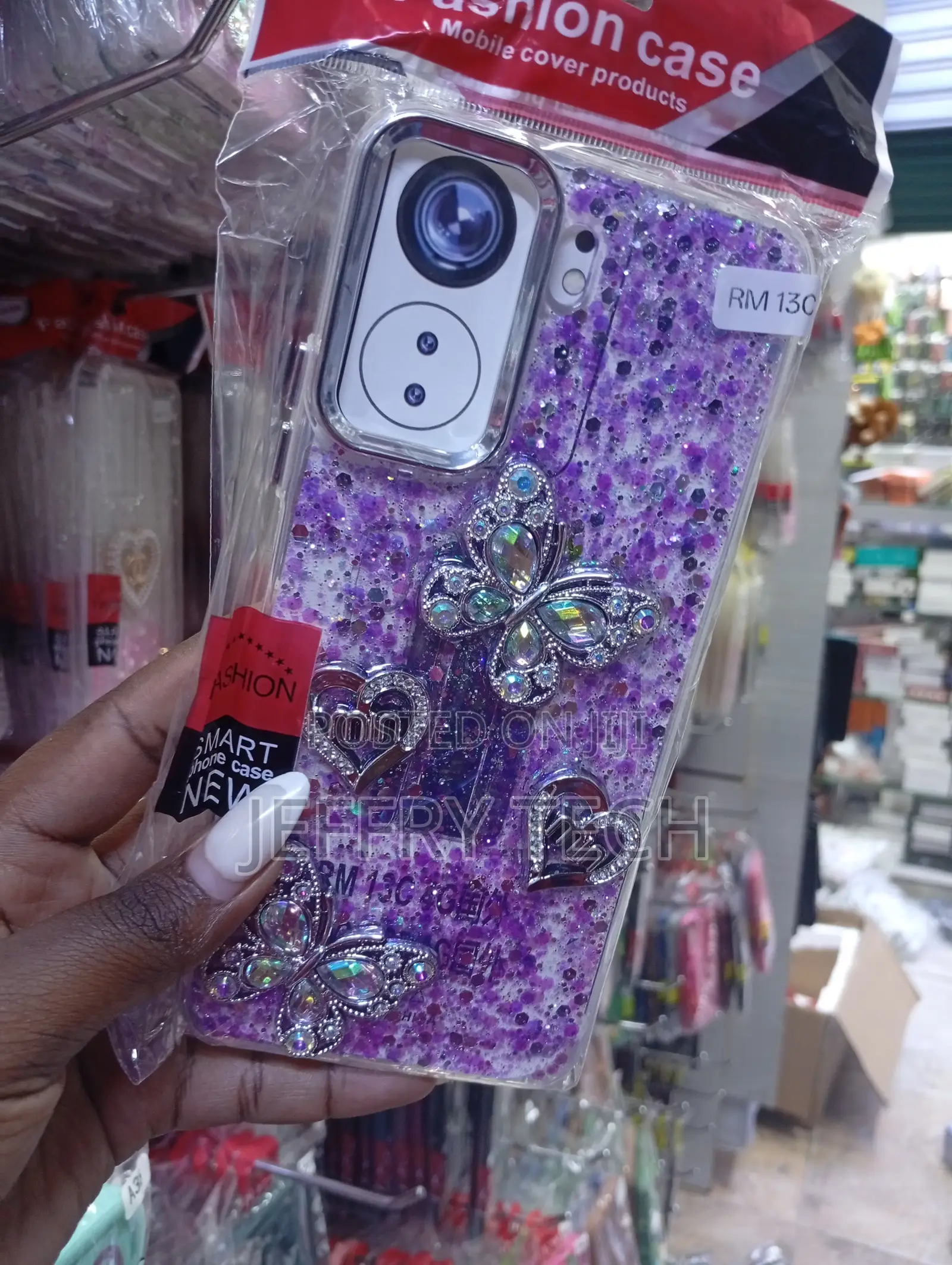 Rm 13c Purple Glitter Mobile Cover