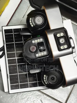 Triple Lens Outdoor CCTV Motion Sensor Three PTZ 4g Smart Solar CCTV