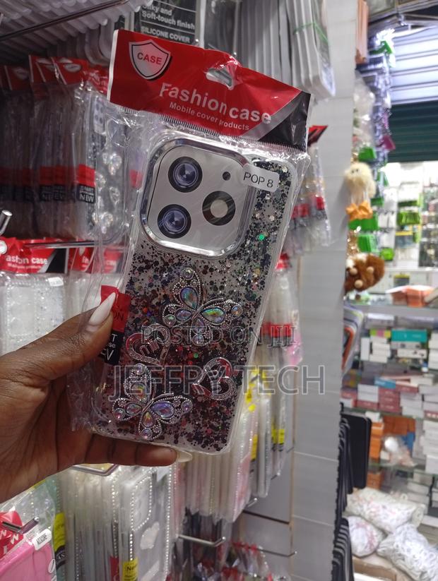 Tecno Pop 8, Featuring 3d Butterfly and Heart Charms Case - thumbnail 2