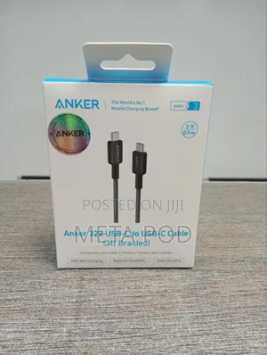 Anker 322 Usb-C to Usb-C 60w Cable 3ft (Braided)