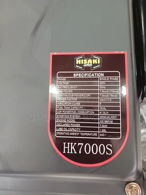 Hisaki Diesel Generator Hk7000s