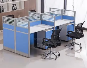 Office Workstation : Partitioned 4-Seater Office Workstation