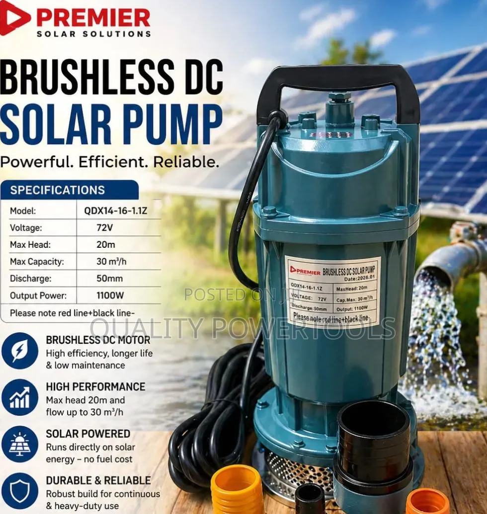 Dc Brushless Solar Pump 1100w 72v