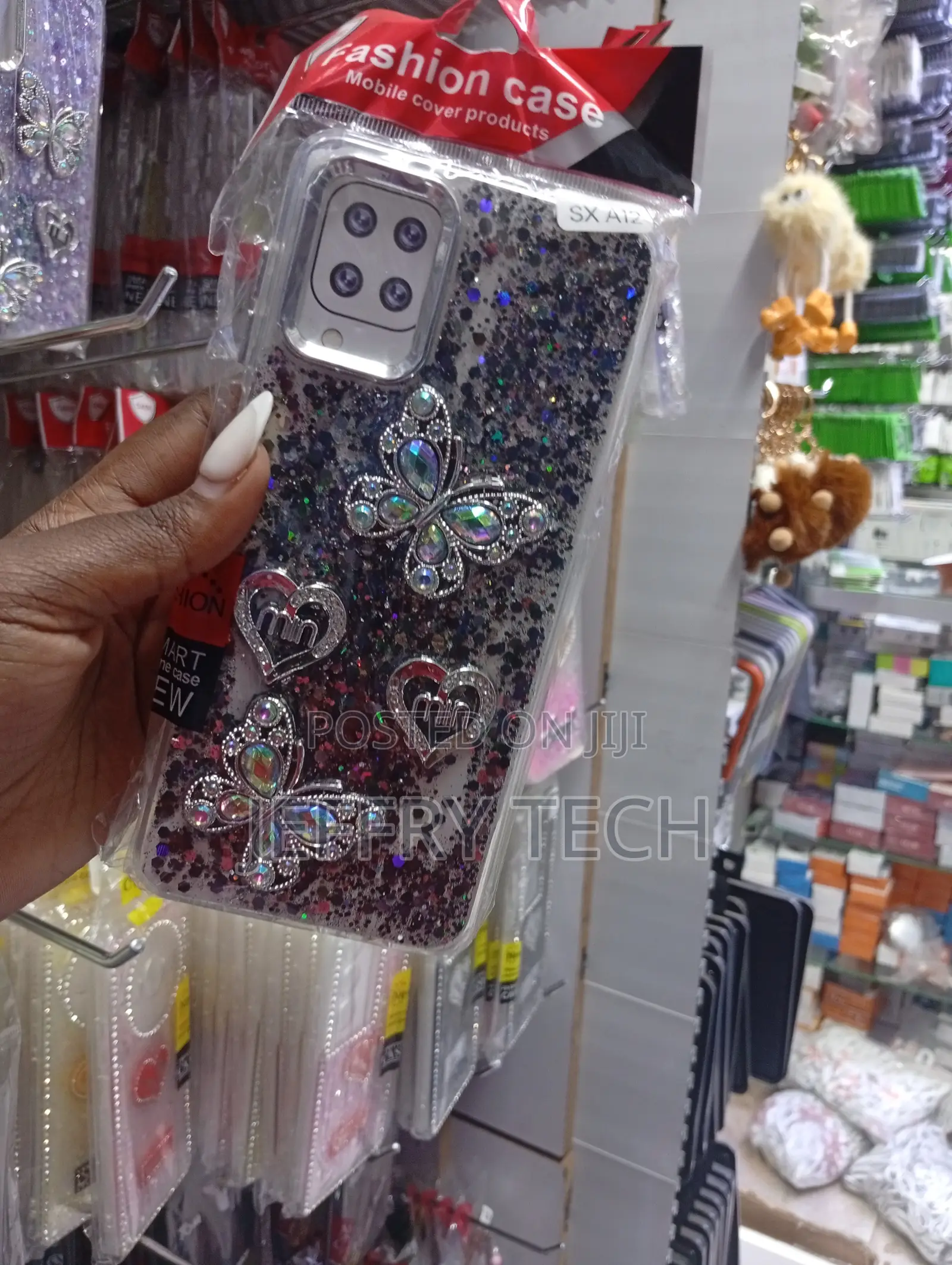 Samsung Galaxy A12 Glittery Decorative Phone Cover