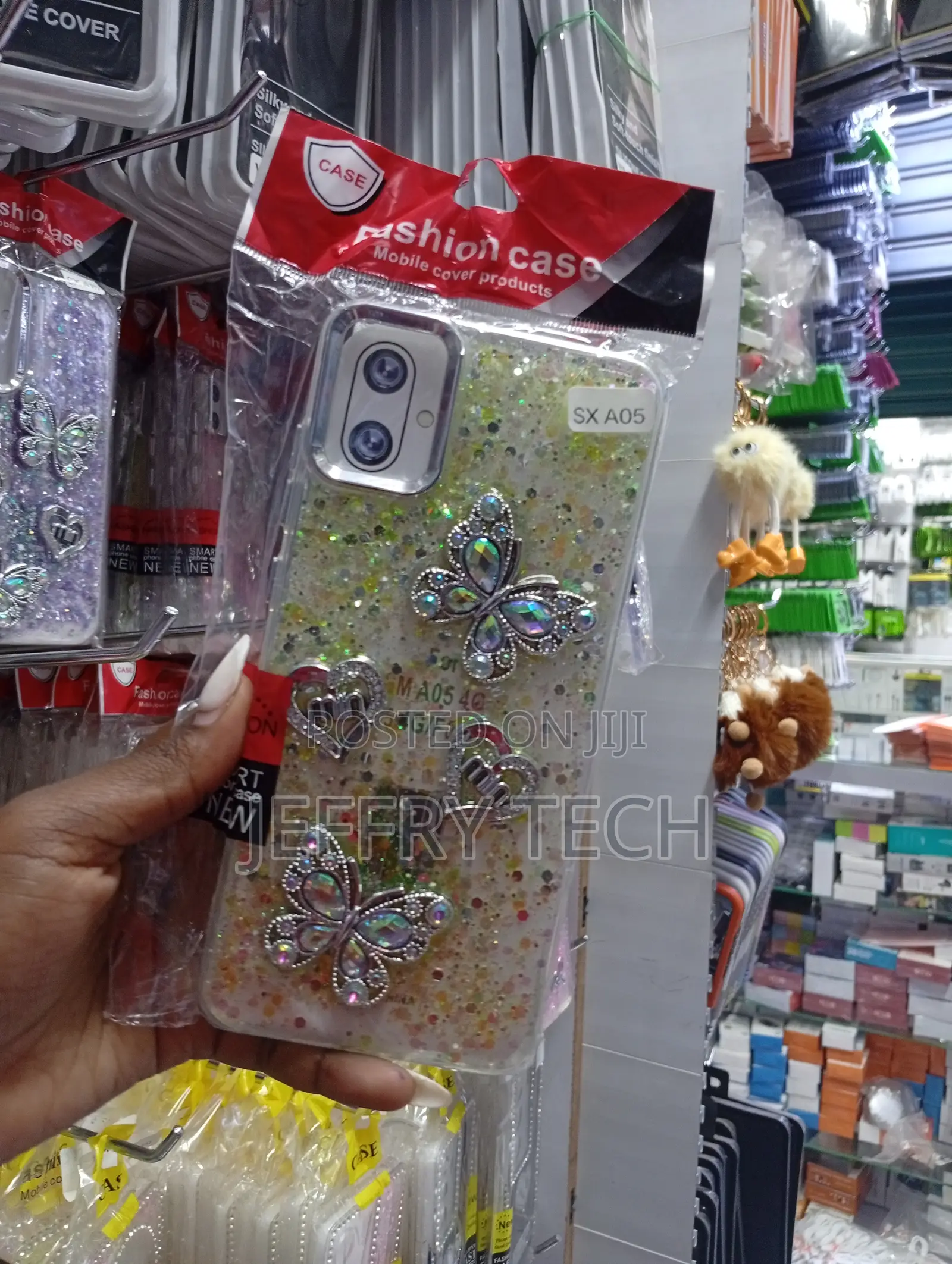 Samsung Galaxy A05, Flexible Case With Iridescent Glitter and Sequins