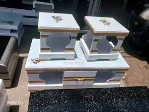 White Marble Coffee Table Set