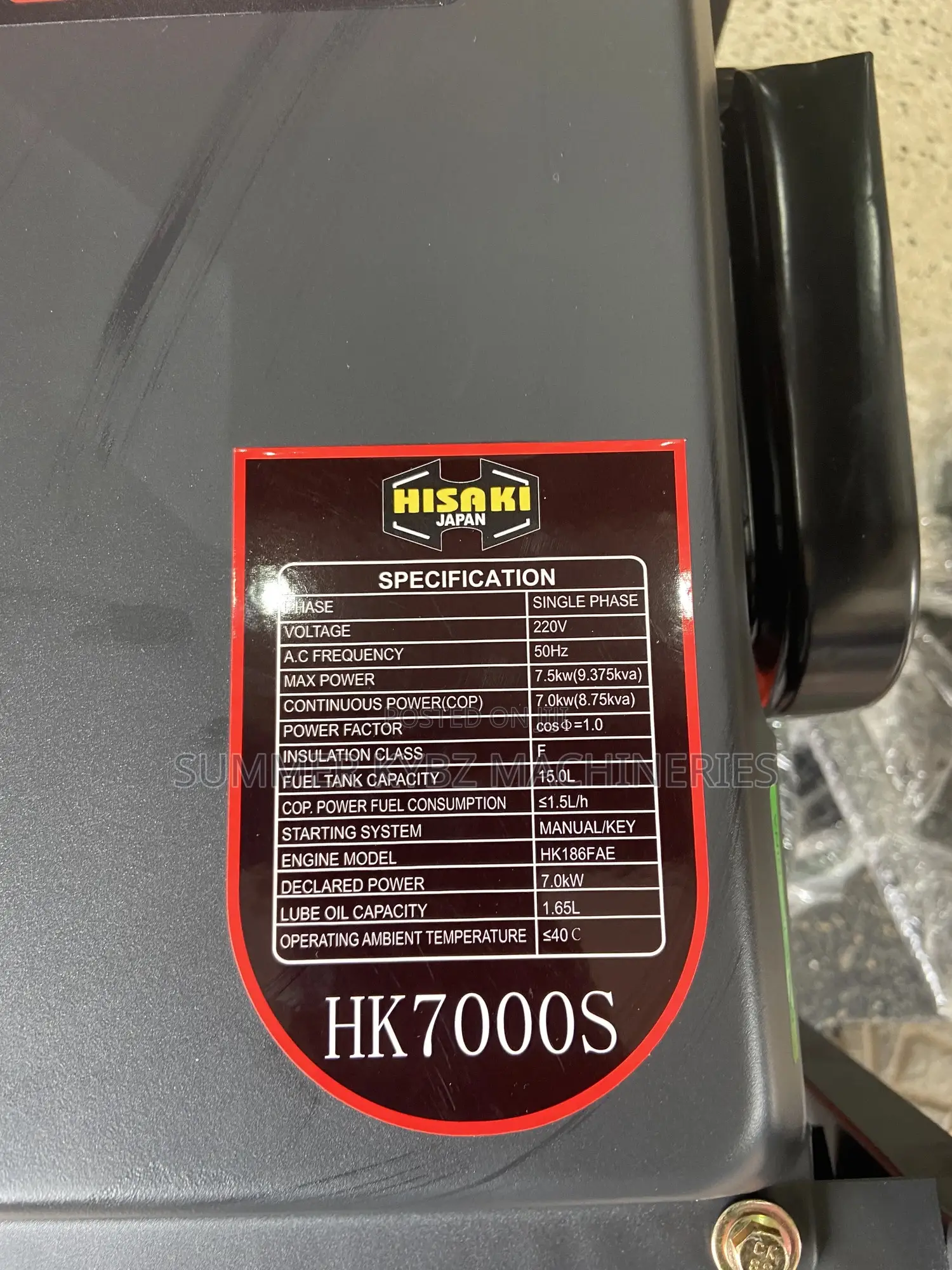 Hisaki Japan Open Diesel Generator 9kva