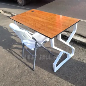 Engineered MDF Metallic Table and Folderble Chairs