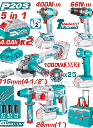 Total Tckli20592 5 PCS Cordlessindustrial Combokit