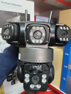 Wifi Model Solar Powered CCTV Triple Lens Outdoor Camera